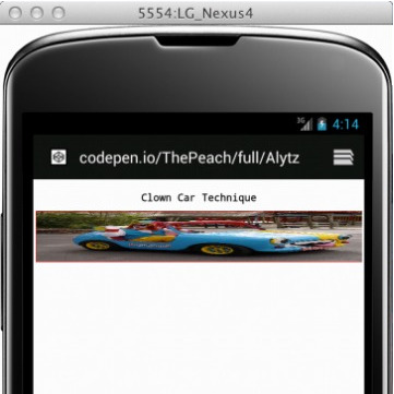 Screenshot of Clown Car Technique on LG Nexus 4