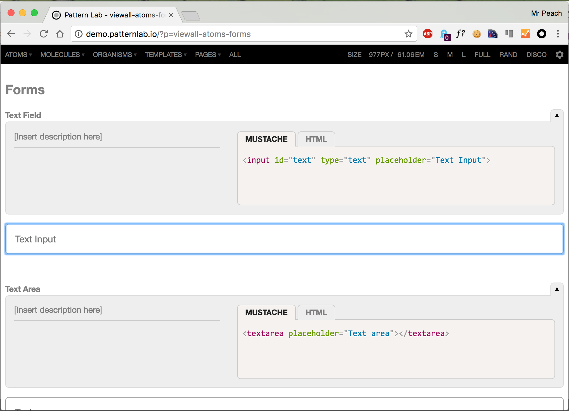 PatternLab UI